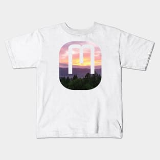 Initial M Sunset Photograph Kids T-Shirt